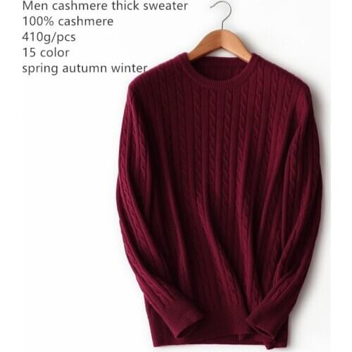 Naizaiga 100% cashmere o-neck solid thick men pure cashmere light boy daddy grey black winter sweater . KSN4