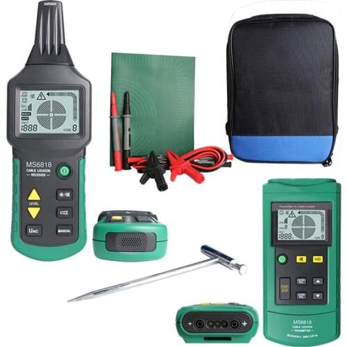 New 2020 Hot Portable Professional Wire Cable Tracker Metal Pipe Locator Detector Tester Line Tracker Voltage 12~400V MS6818