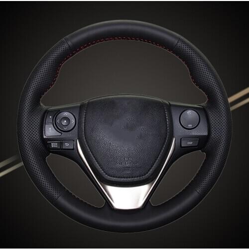 Car Braid On The Steering Wheel Cover for Toyota RAV4 2013-2017 Corolla 2014-2017 Auris 2013-2016 Scion iM Auto Braiding Covers