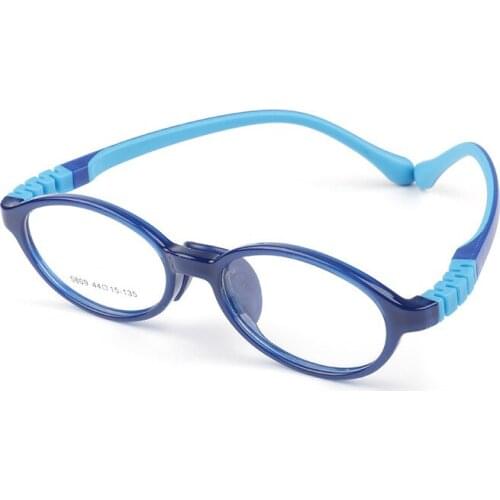 Oval Ultra-light Silicone Kids Detachable Glasses Frame Anti-blue Light Clear Lens Rx Prescription Myopia Hyperopia Pupils Frame
