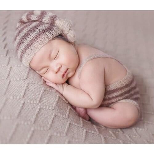 Handmade Baby Boy Sleeper Bonnet and Romper Baby Oufit Newborn Boy Hat Shower Gift Newborn Bonnet Photography Props