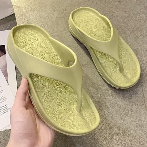 Lovers flip flops women summer shoes new soft-soled beach muffins fashion thick-soled wedges outer wear female slippers