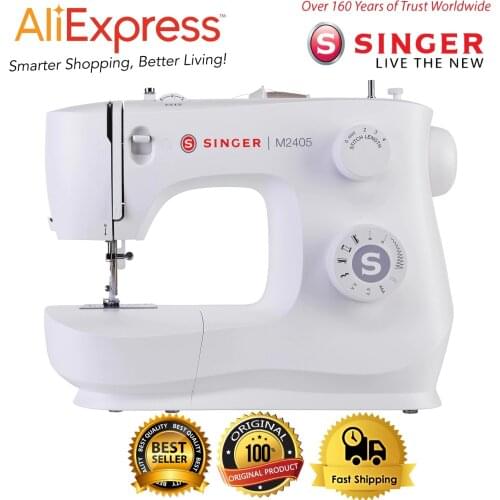 SINGER Sewing Machine Button Zipper Overlock 8 Different Stitches Decorative Patterns Embroidery Household Mini Needlework M2405