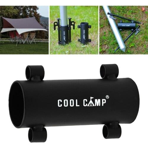 Solid Canopy Pole Holder Practical Awning Tarp Rod Support Stand Camping Windproof Fixed Lock Pipe Holder