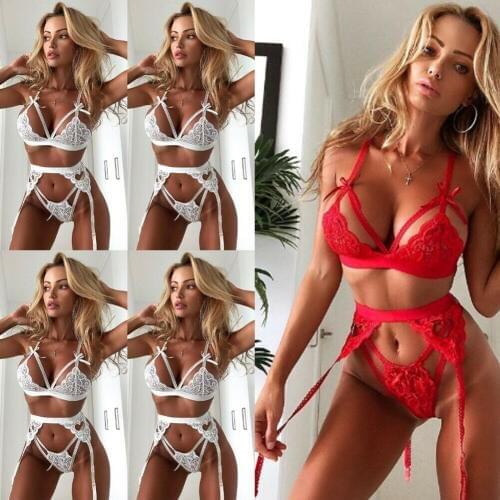 Women Sexy set Babydoll Lace Bra Set G-string Panty Sissy exotic Underwear dessous Nightwear apparel lenceria femenina