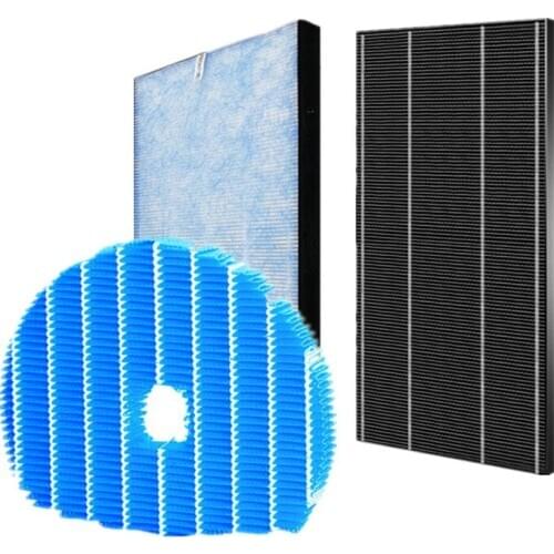 1 set (3pcs) air purifier HEPA + deodorizing filter for Sharp KC-850E-R air purifier replacement parts