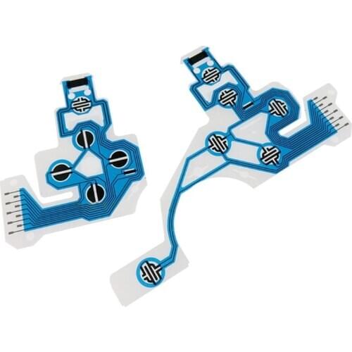 10PCS For PS4 030 040 050 Blue Controller Conductive Film Keypad Flex Cable Buttons Ribbon Circuit Board