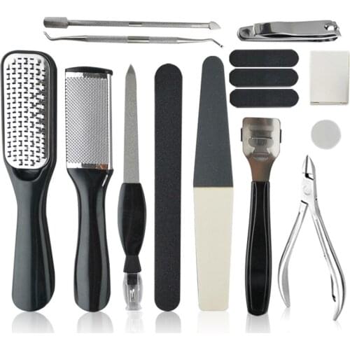 15pcs Foot Manicure Set Peeling Foot Dead Skin Calluses Cuticles Remover Exfoliating Dead Skin Cuticles Remover Manicure Set
