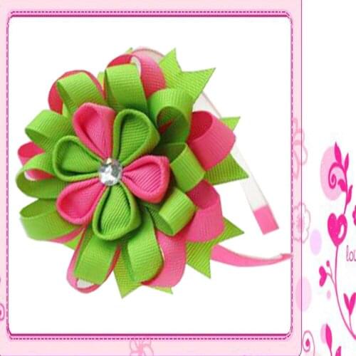 18 pcs BLESSING Good Girl Modern Style Headband 3.5" A- Birds Nest Hair Bow 158 No