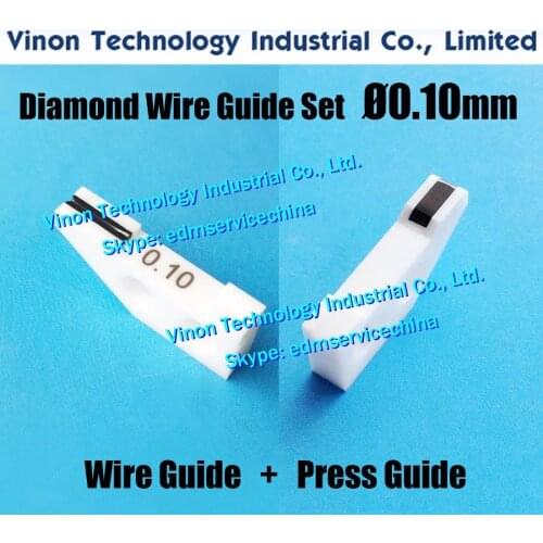2pcs) 0.10mm Set of SP43 Diamond Wire Guides 20EC080A404+20EC080A409 for Makino SP series edm Wire Hold Guide 20EC390A401 -Z1