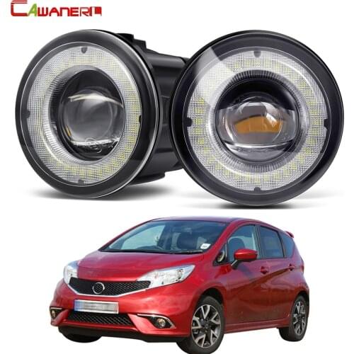 2 X Car Front Bumper Fog Light Assembly LED Angel Eye DRL Daytime Running Light 30W H11 12V For Nissan Note E11 MPV 2006-2015