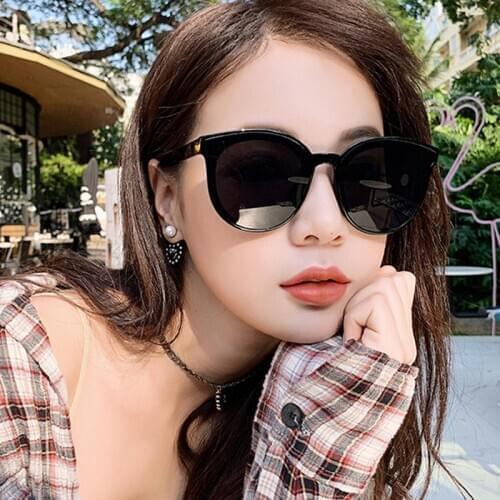 2020 The New Sunglasses Women Sunglasses Fashion Big Glasses Retro Vintage Sunglasses Cats Eye Samjune Multicolor UV400