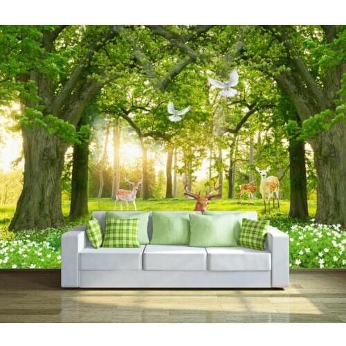Home decor custom 3d wallpaper 3d forest wallpaper room in the living room bedroom 3D background wall