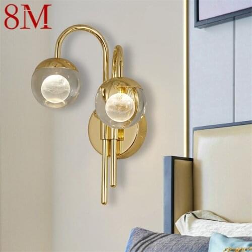8M Indoor Crystal Wall Lights Sconce LED Fixture Aluminum Modern Home Decorative Lighting For Bedroom Living Room Office