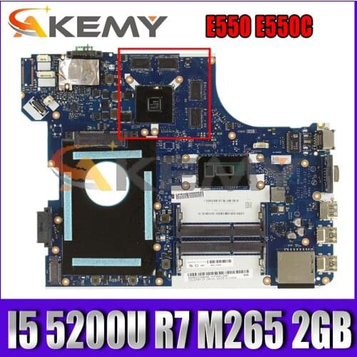 Akemy AITE1 NM-A221 For Lenovo ThinkPad E550 E550C Laptop Motherboard 00HT644 CPU I5 5200U GPU R7 M265 2GB
