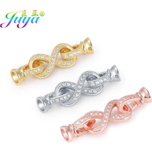 DIY Jewelry Findings Supplies Infinity Connector Fastener Clasp Accessories For Natural Stones Bracelets Pearls Necklace Making