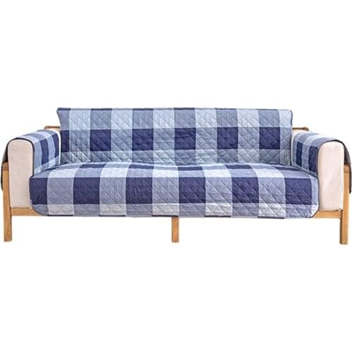 One-piece Pet Sofa Cushion Thick Quilted Quilted Plaid Sofa Cover Cover Towel Integrated Cushion