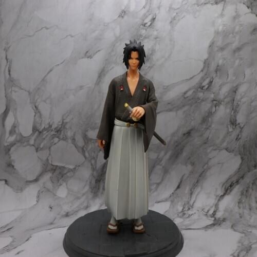 2020 NEW Naruto Anime Figure Uchiha Sasuke Action Figures With base Kimono style PVC Model Doll Toy Desktop decoration