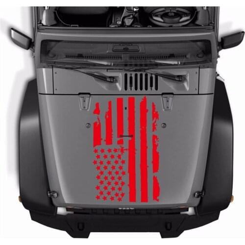 20''x35'' USA Flag Style Car Hood Window Graphics Decal Sticker Large Size