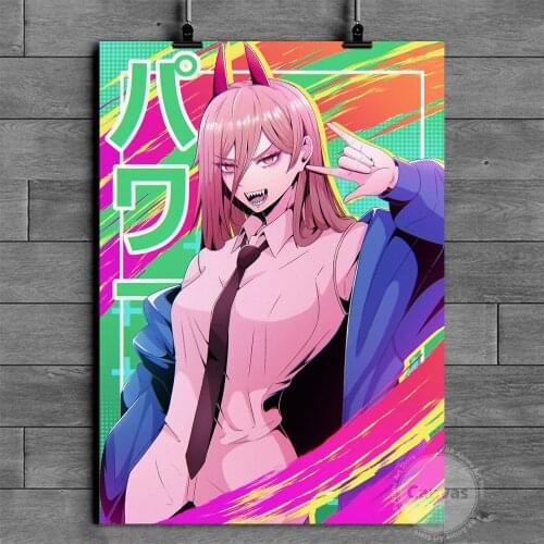 Canvas Anime Chimamire Sukeban Chainsaw Pictures Home Manga Decoration Paintings Poster HD Prints Wall Art Modular Living Room