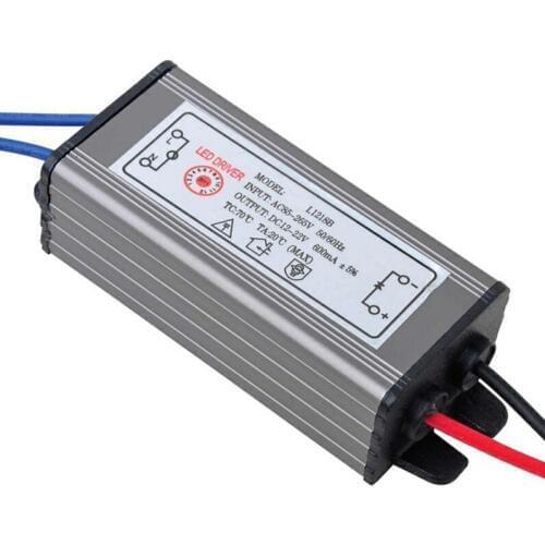 PHISCALE 12-18W LED Driver Power Supply Waterproof Constant Current AC100-260V 600mA For 4-6pcs x 3W LED Bulb