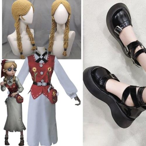 Game Identity V Cosplay Costumes Survivor Annie Lester Toy Merchant Cosplay Costume Original Halloween cosplay wig shoes