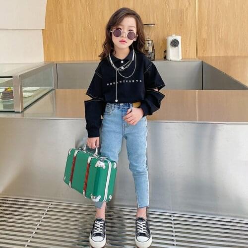 Girls' Suits 2021 Spring New Korean Version Childrens Clothing, Big Childrens Spring Western Fashion Childrens Two-piece Suit