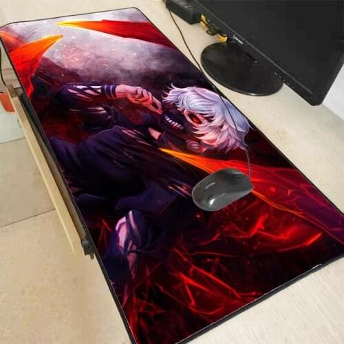 XGZ Anime Tokyo Ghoul Large Locking Edge Mouse Pad Notbook Computer Mousepad Cool Gaming Padmouse Gamer Keyboard Mouse Mats XXL