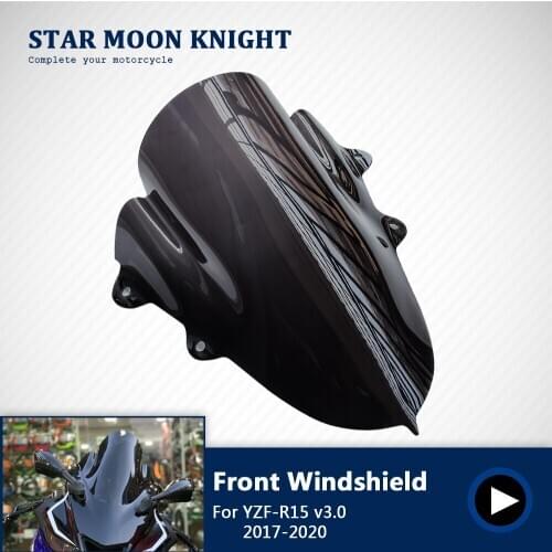 Motorcycle Windshield WindScreen Front Screen For YAMAHA YZF-R15 R15 v3 v3.0 2017 2018 2019 2020