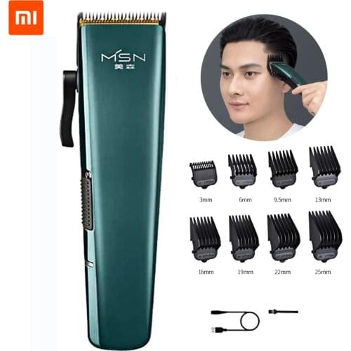 MSN Hair Clipper S8 Salon Grade Mens Electric Clippers Trimmer Strong Power Mute Low Vibration R Type Safety Cutter Head