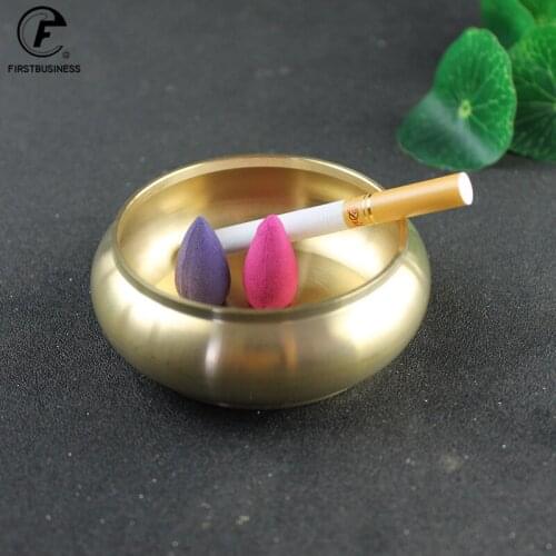 Brass Cigar Ashtray For Home Cigarette Ashtray Gift Boyfriend Bar Smoking Smoke Accessories Desk Ash Tray Bong For Smoking