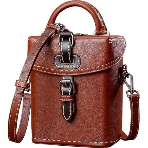 Fashion Women Shoulder Bag vintage Genuine leather simple handbag mini Pure color high quality Shoulder Bag Female Square bag