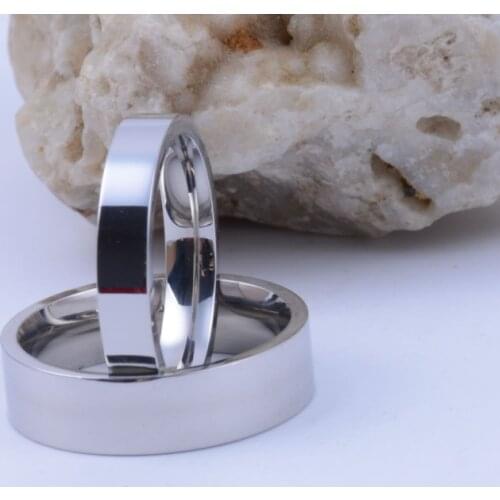 Trendy Stainless Steel Width 4mm&6mm Rings for Women Wedding Rings Men Jewelry