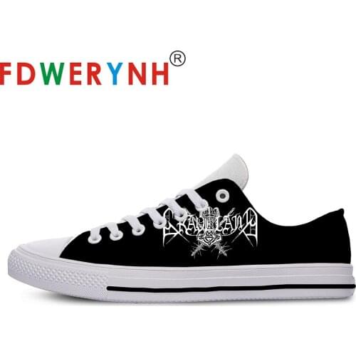 Mens Low-top Casual Shoes Graveland Band Most Influential Metal Bands of All Time 3D Pattern Logo Men Shoes