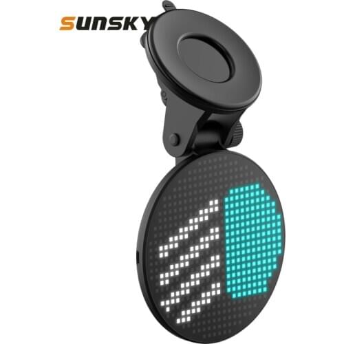 Car Sticker Bluetooth Intelligent LED Light Funny Emotion Light Phone APP Control Auto Interior Taxi Lamp Decorative LED Sticker