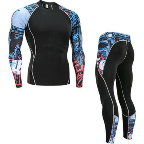 2018 19 NEW Mens Compression Set Walk Tights Workout Fitness Fitness Tracksuit Long Sleeves Shirts Women Suit rashgard kit