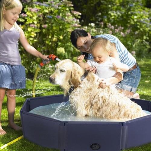 Dog Pool Portable Pet Pool for Large Dogs Childrens Foldable Kids Pool Dog Bathtub Bathtub Dog Accessories Dog Swimming