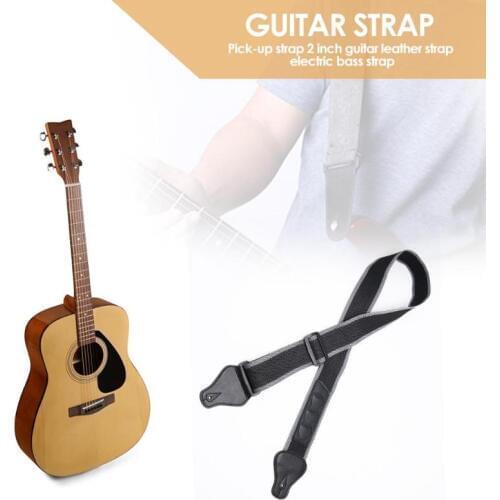 Adjustable 2 Inches Guitar Shoulder Strap Belt Electric Guitar Holder Strap Sling with Buckle Stringed Musical Instrument Parts