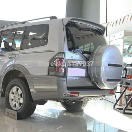 For Mitsubishi Pajero V73 Spoiler ABS Plastic Unpainted Color Rear Roof Spoiler Wing Trunk Lip Boot Cover Car Styling