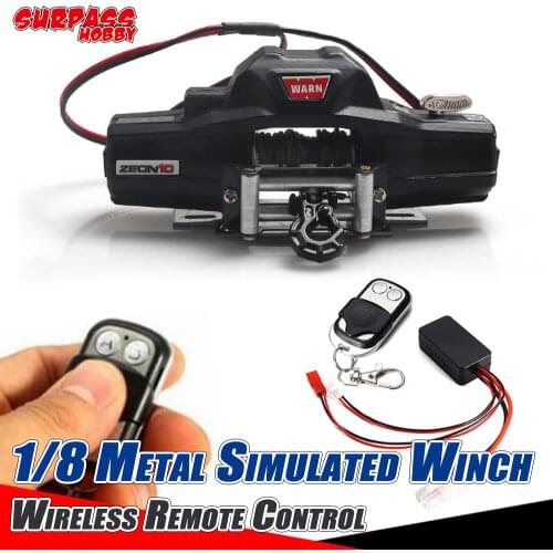 Surpass Hobby RC Metal Automatic Simulated Winch Wireless Remote Control System for 1/8 RC Crawler Car Axial SCX10 TRAXXAS TRX4