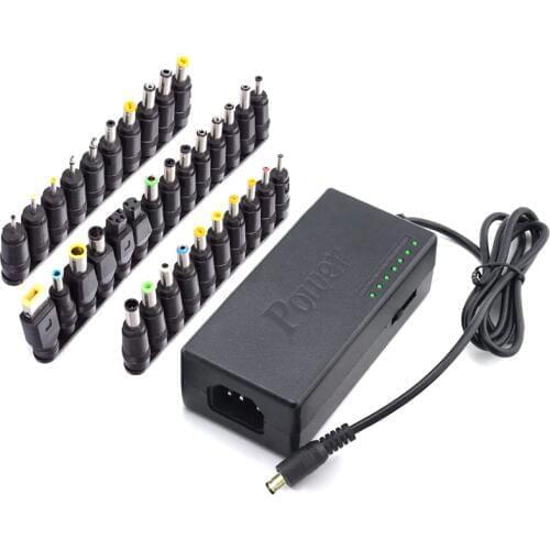 34Pcs Universal Power Adapter 96W 12V To 24V Adjustable Portable Charger For Dell Toshiba Hp Asus Acer Laptops Eu-Plug