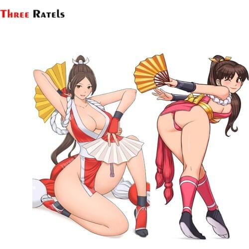 Three Ratels A297 The Anime Dancing Girl Shiranui Mai Fighter Stickers For Car Body Vinyl Auto Waterproof Personality Sticker
