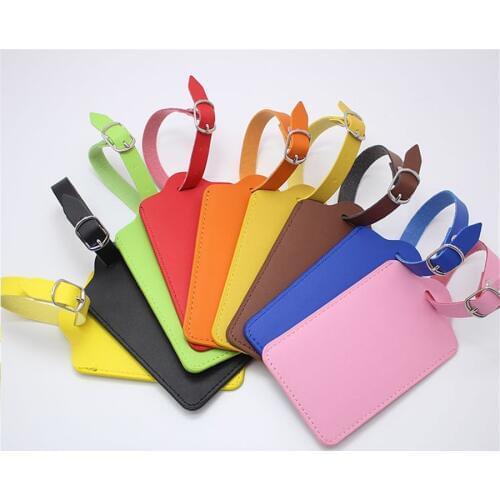 High-Quality PU Leather Suitcase Luggage Tag Label Bag Pendant Handbag Portable Travel Accessories Name ID Address Tags LT23b