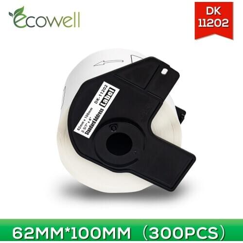 Ecowell Compatible DK-11202 DK-1202 Label Compatible for Brother QL-710W QL-1050 QL-1060N QL-500 Label Printer DK11202 DK 11202
