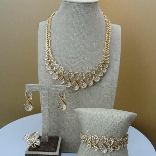 Yuminglai Fashion Simple Design Dubai Ladies Jewelry Sets FHK6830