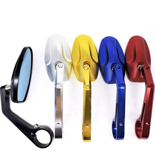 7/8'' Universal Motorcycle Rearview Mirrors 22mm Handlebar End Rear View Motorbike Side Rearview Mirrors