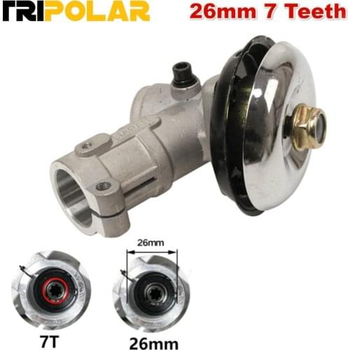 26mm 7 Teeth Trimmer Gearbox Gearhead Brushcutter Grass Trimmer Replace Gear Head Lawn Mower Parts Gardening Tool