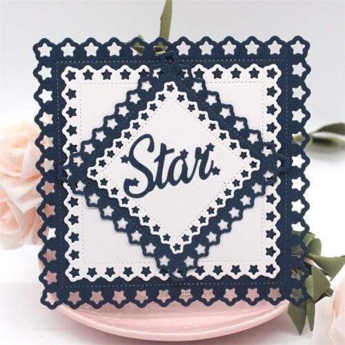 Star square nesting frame Metal Cutting Dies Stencils for DIY Scrapbooking/photo album Decorative Embossing DIY Cards