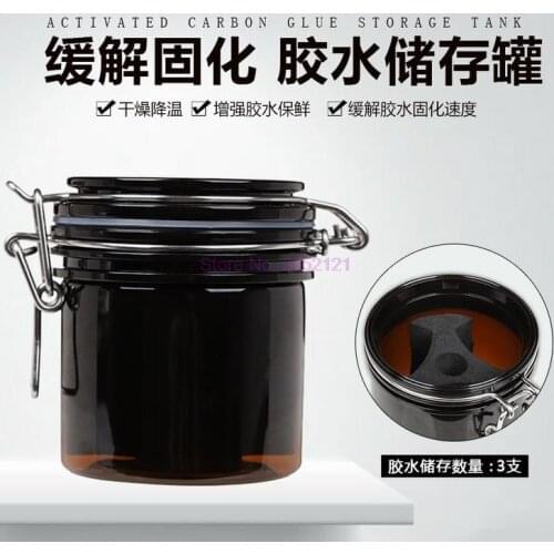 100pcs Eyelash Glue Storage Tank Individual Adhesive Stand Eyelash Extension Activated Sealed Jar Container Makeup