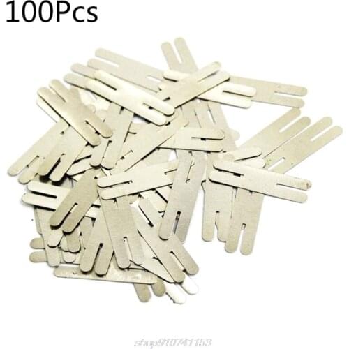 100pcs/lot 0.2x30x8mm H type Nickel Plated Steel Strap Strip Sheets for Battery Pack Spot Welding Spot Equipment M24 21 Dropship